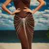 Carrick Crystal Body Chain Skirt In Gold