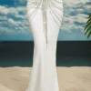 Carrick Crystal Body Chain Skirt In Silver