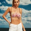 Cersei Fringe Gemstone Beaded Bralette