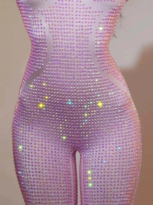 Chaylee Long Sleeve Rhinestone Jumpsuit