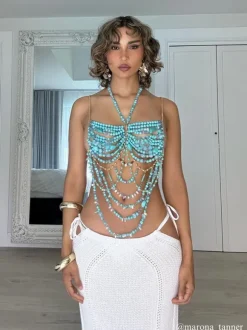 Conrad Gemstone Beaded Bralette