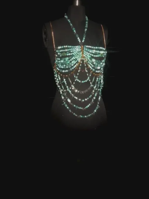 Conrad Gemstone Beaded Bralette