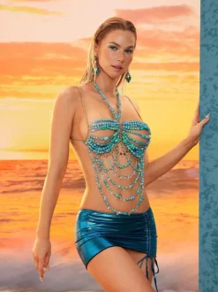 Conrad Gemstone Beaded Bralette