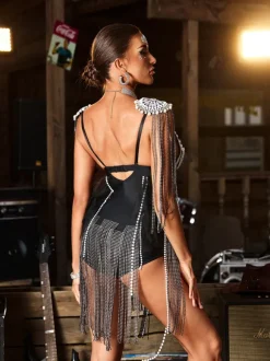 Corthos Cutout Fringe Bodysuit