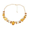 Craco Crystal Embellished Necklace In Yellow