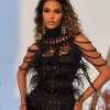 Dani Pearl Body Chain Top In Black