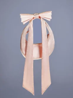 Davey Bow Heart Satin Bag