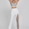 Della Mesh Diamond Bandage Pants In White