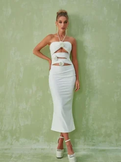 Dorcas Halterneck Cutout Midi Dress