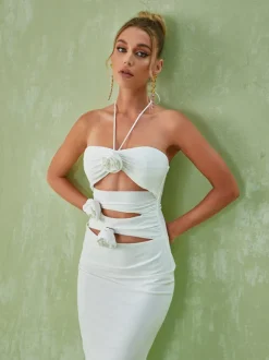 Dorcas Halterneck Cutout Midi Dress