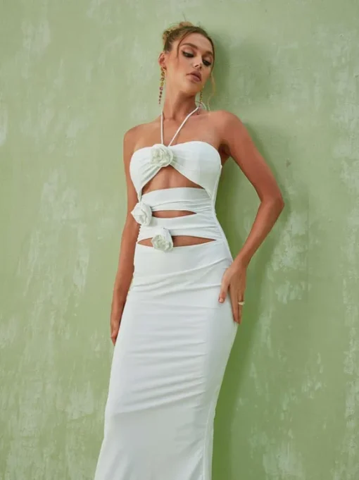 Dorcas Halterneck Cutout Midi Dress