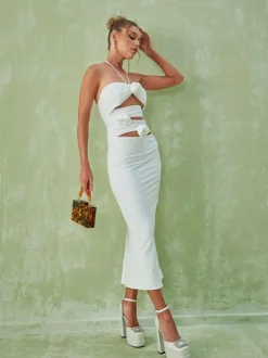 Dorcas Halterneck Cutout Midi Dress