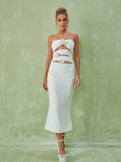 Dorcas Halterneck Cutout Midi Dress