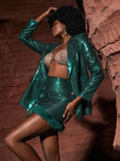 Dovie Sequin Blazer Set