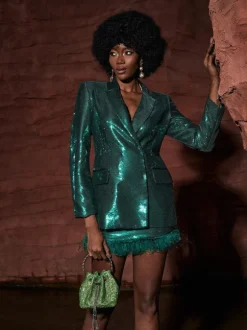 Dovie Sequin Blazer Set
