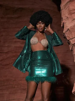 Dovie Sequin Blazer Set