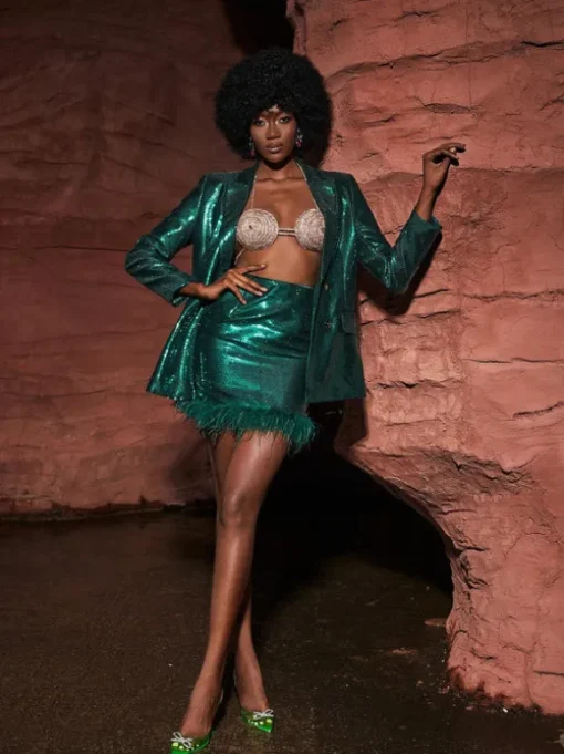 Dovie Sequin Blazer Set