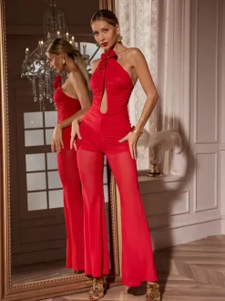 Duran Flower Cutout Jumpsuit