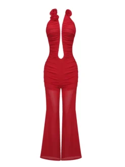 Duran Flower Cutout Jumpsuit