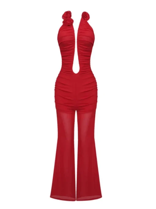 Duran Flower Cutout Jumpsuit
