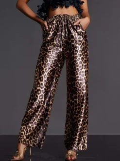 Enabarri Leopard Satin Pants