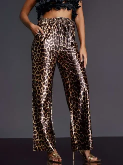 Enabarri Leopard Satin Pants