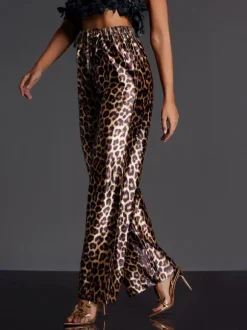 Enabarri Leopard Satin Pants