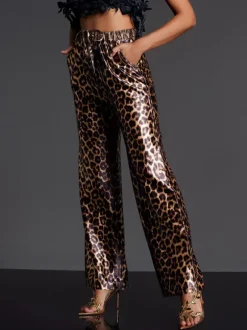 Enabarri Leopard Satin Pants
