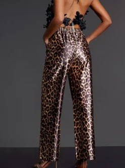 Enabarri Leopard Satin Pants