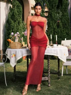 Eorlland Long Sleeve Ruched Skirt Set