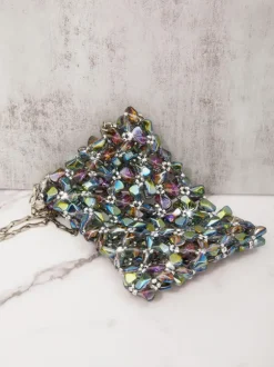 Erica Multi Crystal Cutout Bag