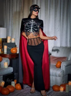 Esther Cape Skirt Three Piece Set