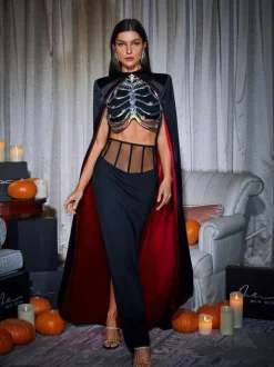 Esther Cape Skirt Three Piece Set