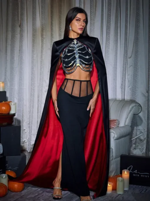 Esther Cape Skirt Three Piece Set