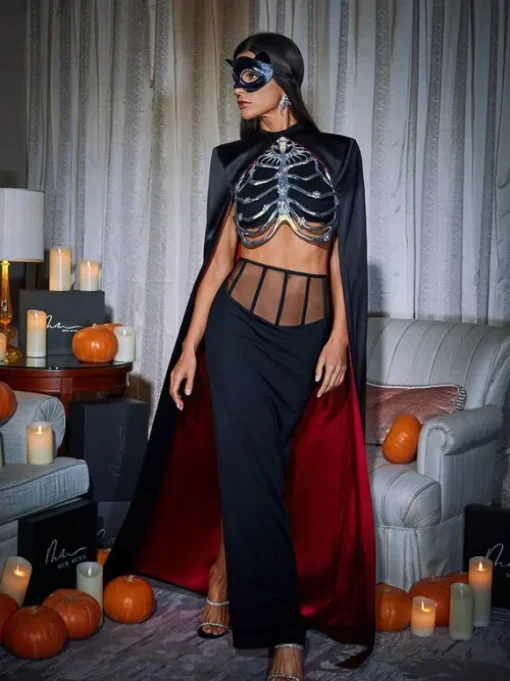 Esther Cape Skirt Three Piece Set