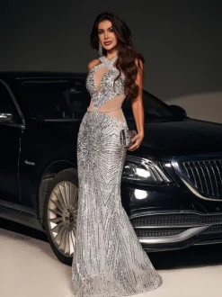 Farasha Sequin Maxi Dress