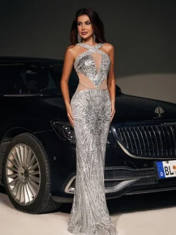 Farasha Sequin Maxi Dress