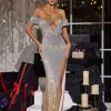 Fawon Off Shoulder Cutout Sequin Maxi Dress