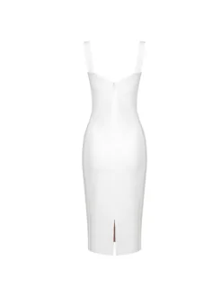 Finbar Lace Bandage Dress In White