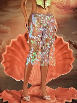 Folami Sequin Chainmail Skirt