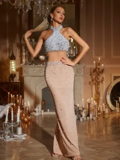 Garrad Halterneck Embellished Maxi Dress