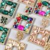Gem Door Knocker Statement Earrings