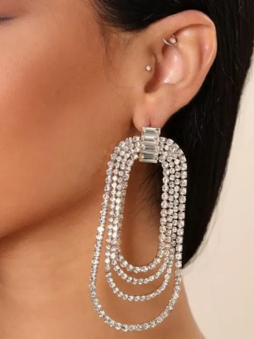 Geneva Diamante Arch Earrings