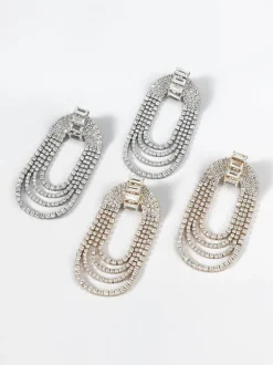 Geneva Diamante Arch Earrings