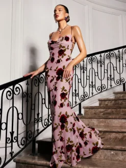 Gilead Spagehtti Floral Maxi Dress