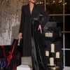 Haban Tulle Trimmed Lapel Coat