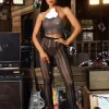 Hadya Flower Crystal Chainmail Top