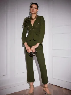 Halcyon Tulle Flower Button Blazer Set