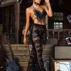 Hayli See Through Lace Pants