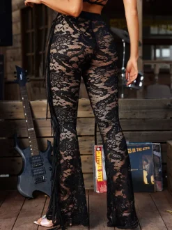 Hayli See Through Lace Pants